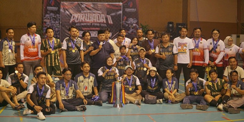 Porwada II Kaltara 2026 di Nunukan Berakhir, Tarakan Kembali Juara Umum dengan 33 Medali