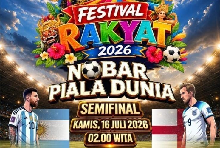 Festival Rakyat 2026 di Lapangan Puputan Badung: Nobar Piala Dunia, Bazaar UMKM, dan Panggung Hiburan Digelar 5 Hari