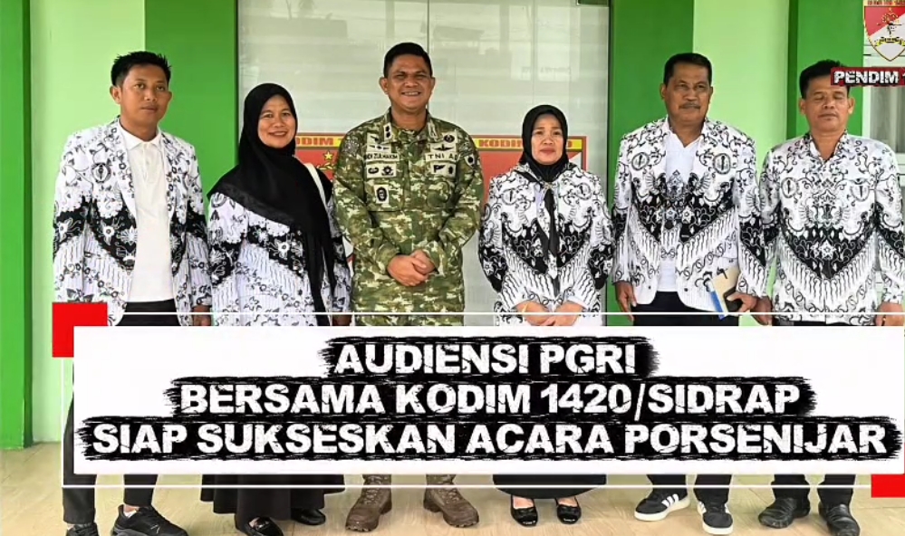 Dandim 1420 Sidrap Jamin Pengamanan Porsenijar PGRI Sulsel 2026, Ribuan Guru Siap Bertanding
