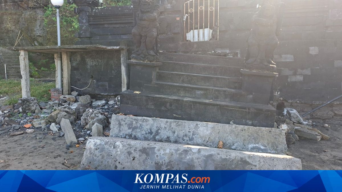 Abrasi di Pura Rambut Siwi Jembrana Makin Parah, Tanggul Sepanjang 72,7 Meter Jebol Terkikis Ombak