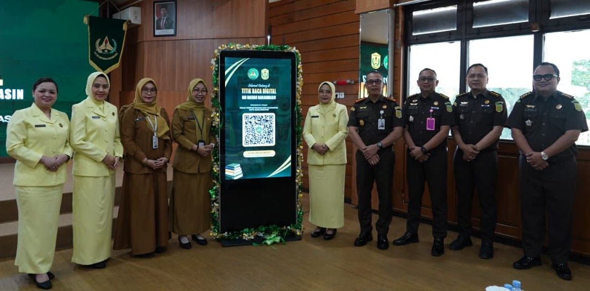 IAD dan Dispersip Banjarmasin Luncurkan Titik Baca Digital di Kantor Kejari, Targetkan 1.000 Pengunjung Per Bulan