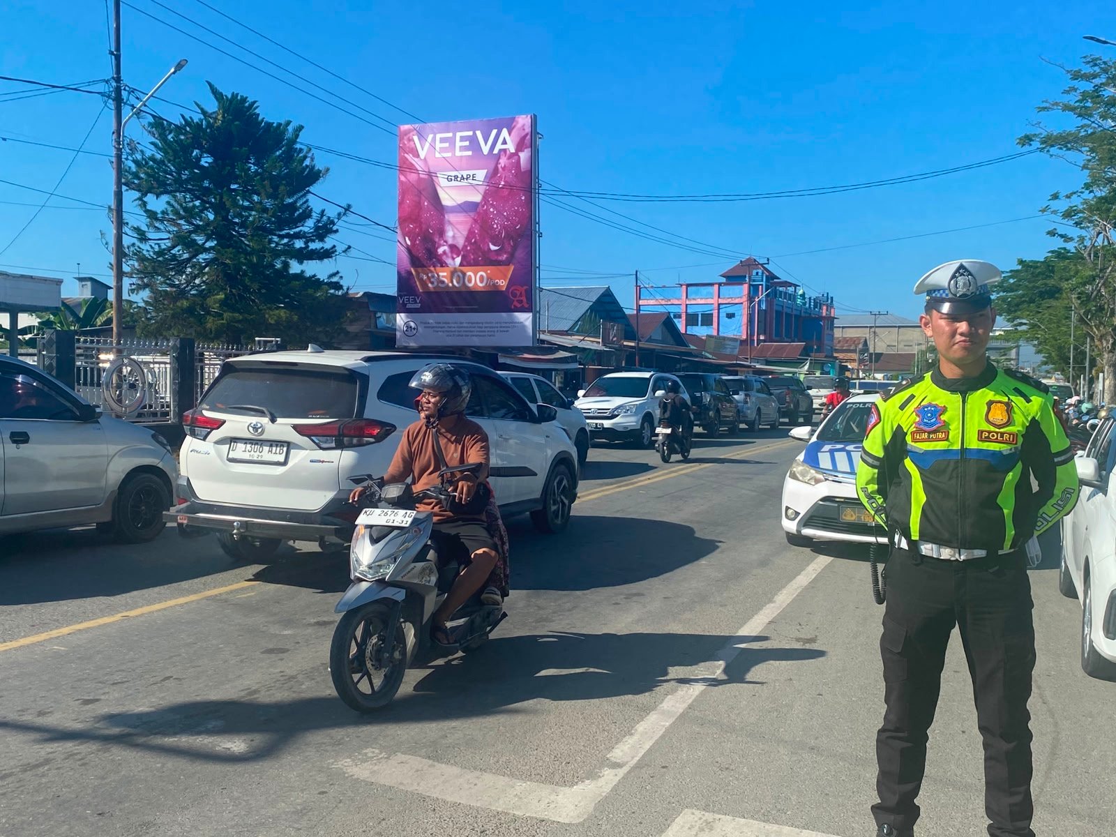 CFD di Tugu Cinta Damai Tanjung Selor Berlangsung Aman, Sat Lantas Polresta Bulungan Siaga Penuh
