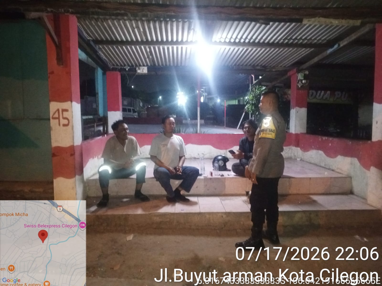 Polsek Ciwandan Cilegon Aktifkan Kembali Pos Ronda Warga, Bhabinkamtibmas Turun ke 12 Kelurahan