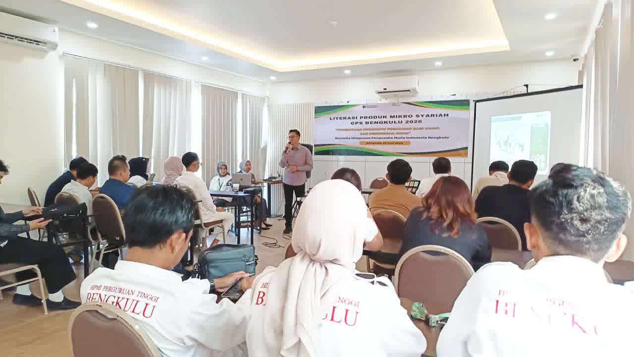 BPD HIPMI Bengkulu dan Pegadaian Syariah Gelar Literasi Produk Mikro, Targetkan 50 Pengusaha Muda Melek Pembiayaan Syariah