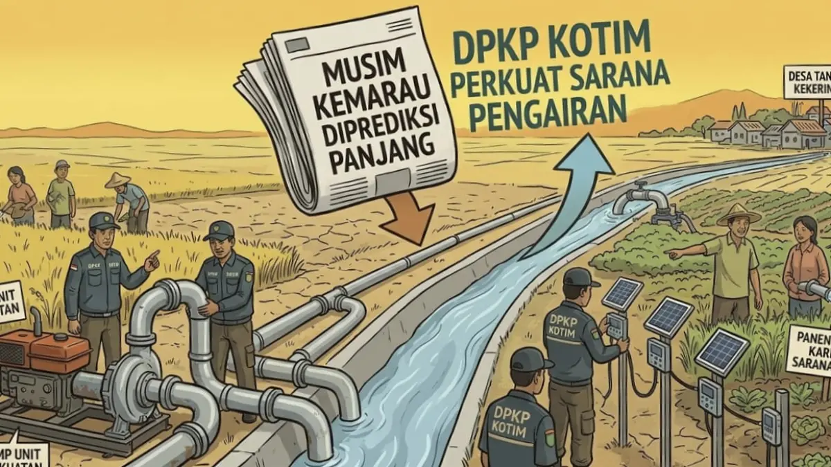 Kotim Mulai Perkuat Sarana Pengairan Antisipasi Musim Kemarau Panjang, Petani Mulai Khawatirkan Gagal Panen