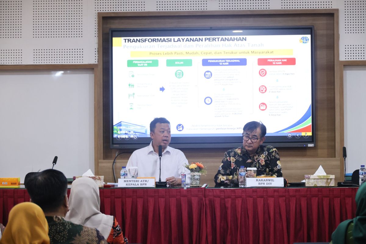 Menteri Nusron Kumpulkan IPPAT dan BPKAD Se-Yogyakarta, Beberkan 2 Transformasi Layanan Pertanahan