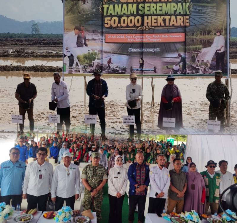 Kementan Targetkan 50 Ribu Hektare Lahan Baru, Konawe Jadi Pusat Gerakan Tanam Serempak Nasional