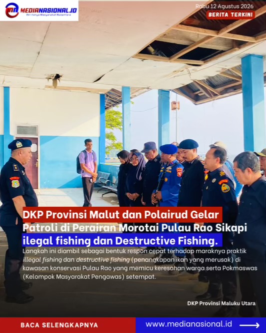 Polairud dan DKP Maluku Utara Patroli di Perairan Morotai Buntut Ancaman ke Ketua Pokmaswas Pulau Rao
