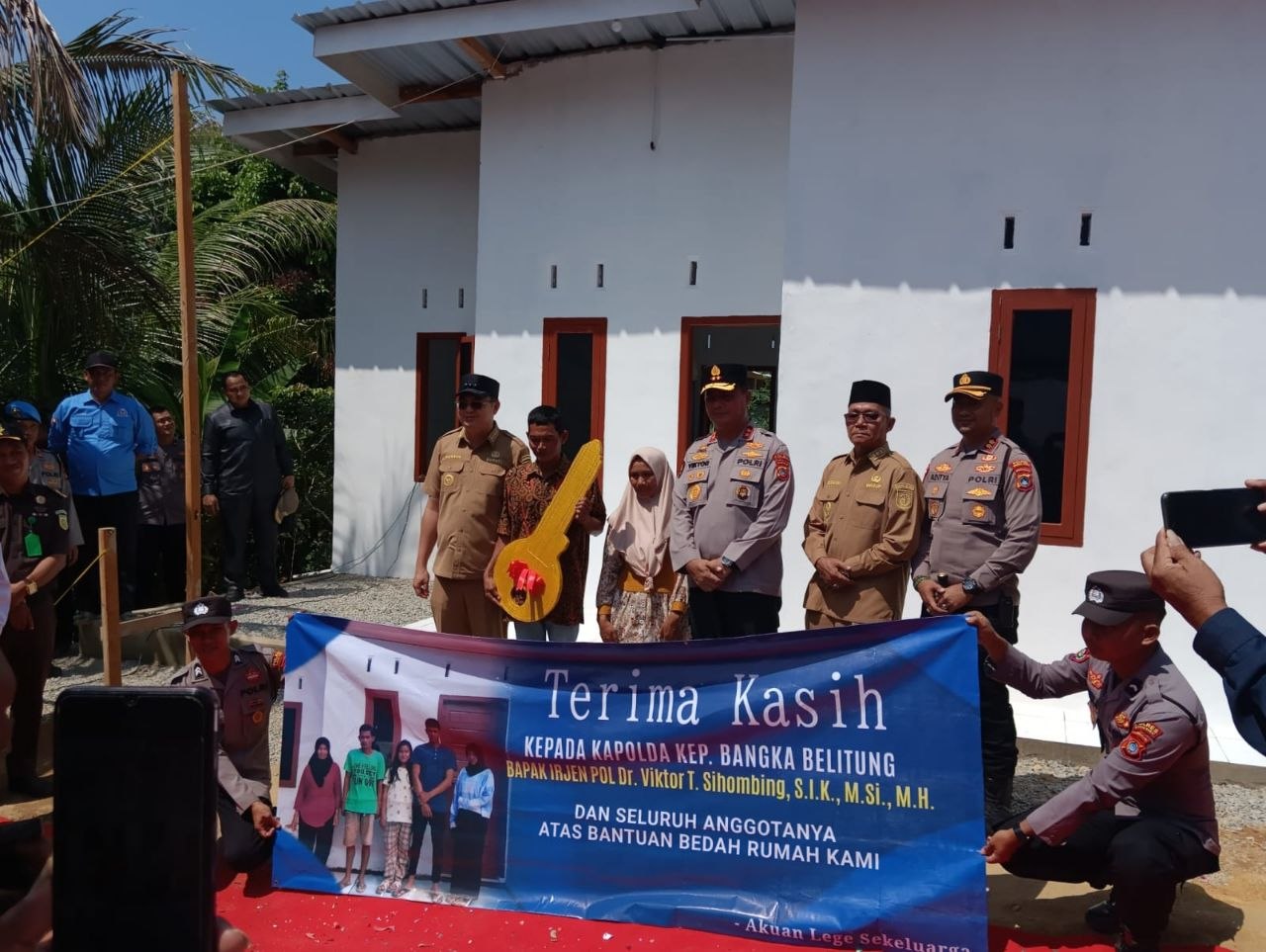 Kapolda Babel Resmikan Rumah Bedah di Bangka Barat untuk Korban Kebakaran, Momentum Hari Bhayangkara ke-80