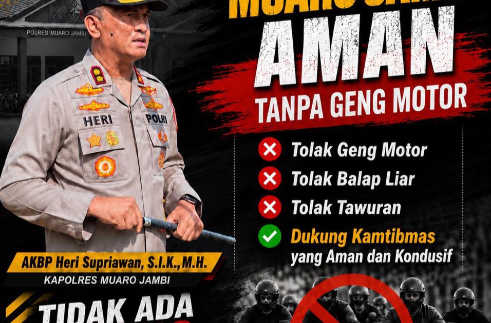 Polres Muaro Jambi Deklarasikan Perang Terhadap Geng Motor, Patroli Ditingkatkan dan Warga Diminta Aktif Melapor
