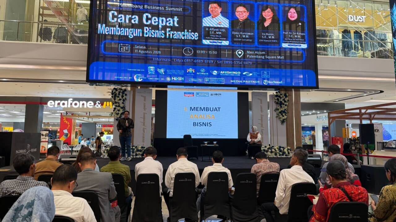 KADIN Sumsel Siapkan 7.500 UMKM Naik Kelas lewat Waralaba, Kick Off Expo 2026 Digelar di Palembang