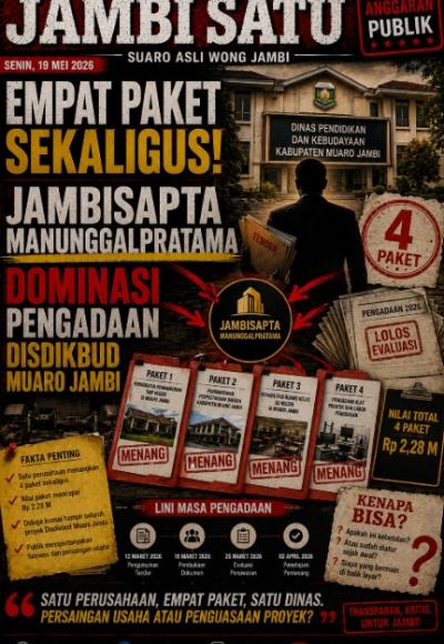 Belanja Hotel Disdikbud Muaro Jambi Capai Rp 392 Juta, Satu Perusahaan Menang 4 Paket Sekaligus
