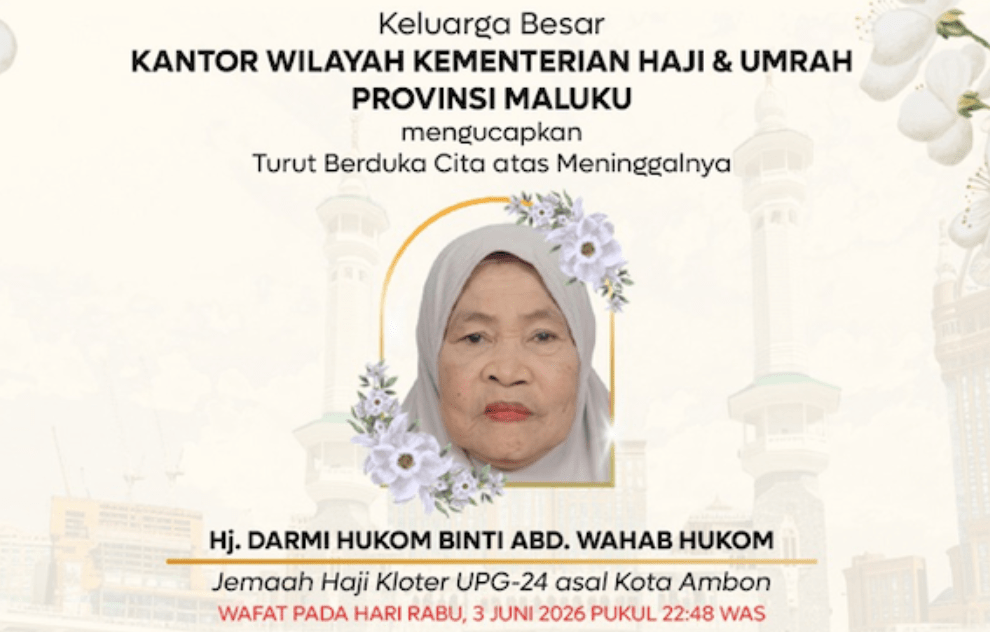 Jemaah Haji Asal Maluku Kloter 24 Wafat di Makkah, Gubernur Hendrik Lewerissa Sampaikan Duka Cita untuk Keluarga Almarhumah