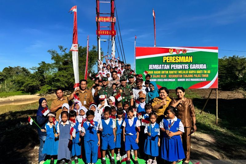 2.200 Jiwa di Bulungan Kini Nikmati Jembatan Perintis Garuda, Akses Sekolah dan Kebun Tak Lagi Pakai Perahu