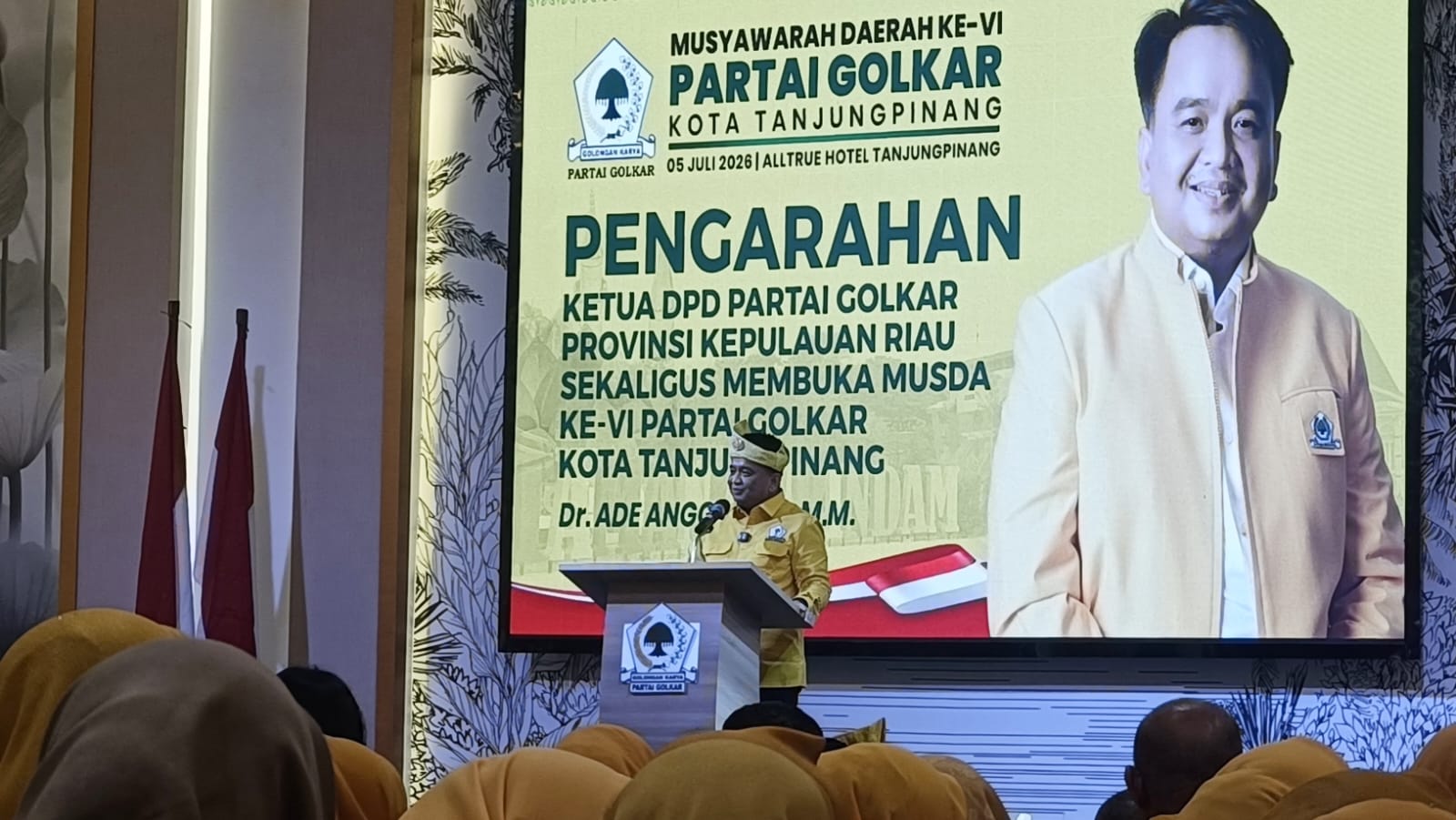 Buka Musda VI Golkar Tanjungpinang, Ade Angga Tegaskan Politik Tanpa Mahar dan Larangan Flexing Kader