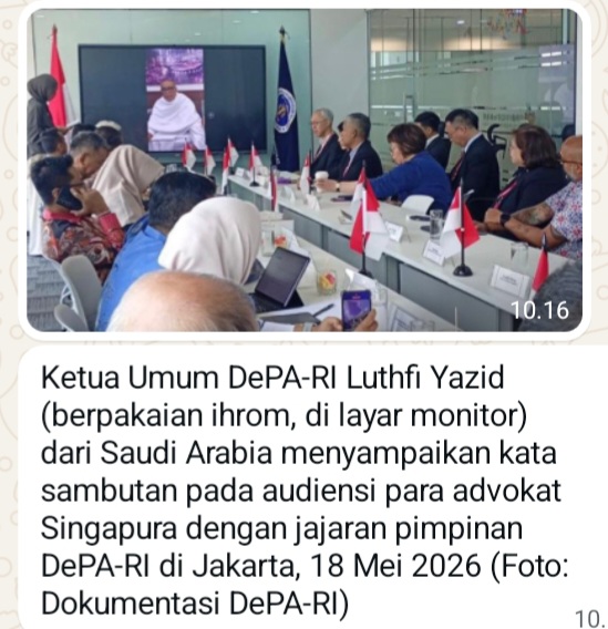 DePA-RI Terima Audiensi Law Society of Singapore, Bahas Kerja Sama Hukum dan Perlindungan Investasi Dua Negara