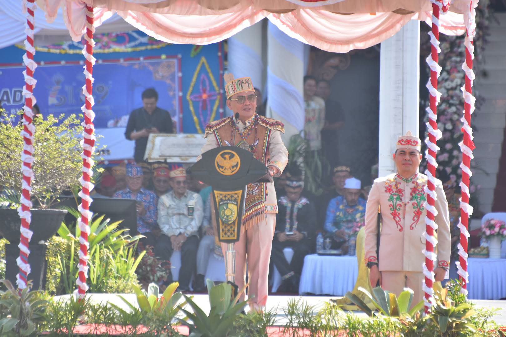Gubernur Kalteng Agustiar Sabran Pimpin Upacara HUT ke-69 Palangka Raya, Apresiasi Capaian Pembangunan dan Ingatkan Karhutla