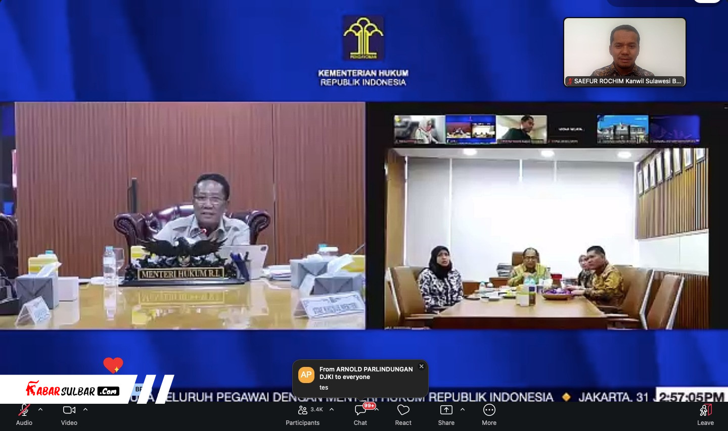 Kemenkum Sulbar Siap Terapkan Kebijakan Strategis Kementerian Hukum, Fokus pada Kompetensi Pegawai dan Pelayanan Publik