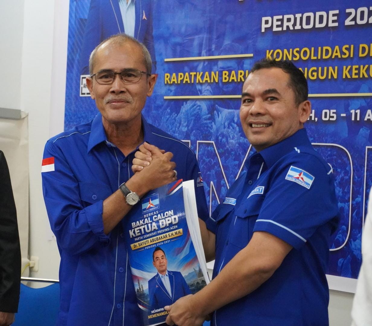 Pilkada Internal Demokrat Aceh Memanas, Wali Kota Lhokseumawe Sayuti Abu Bakar Resmi Daftar Jadi Calon Ketua DPD