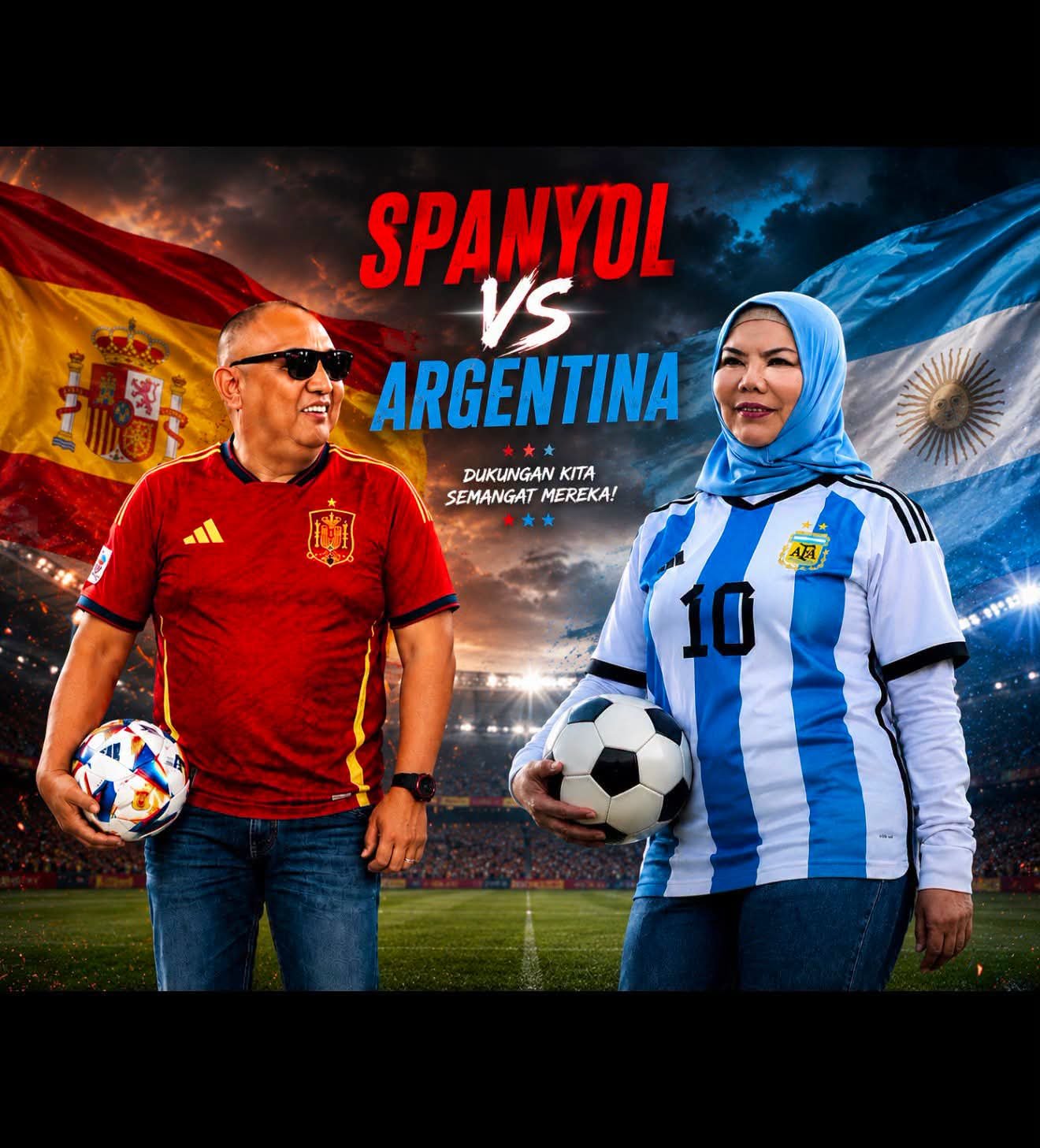 Nobar Final Piala Dunia 2026 Spanyol vs Argentina Digelar di Rumah Dinas Wagub Gorontalo, Rusli Habibie dan Idah Syahidah Beda Pilihan