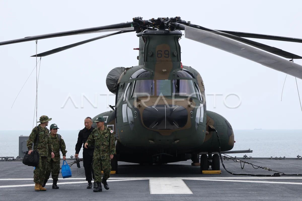 Jepang Resmi Akhiri Misi Karhutla di Kalbar, 361 Personel JDR dan 3 Helikopter Chinook Ditarik Pulang