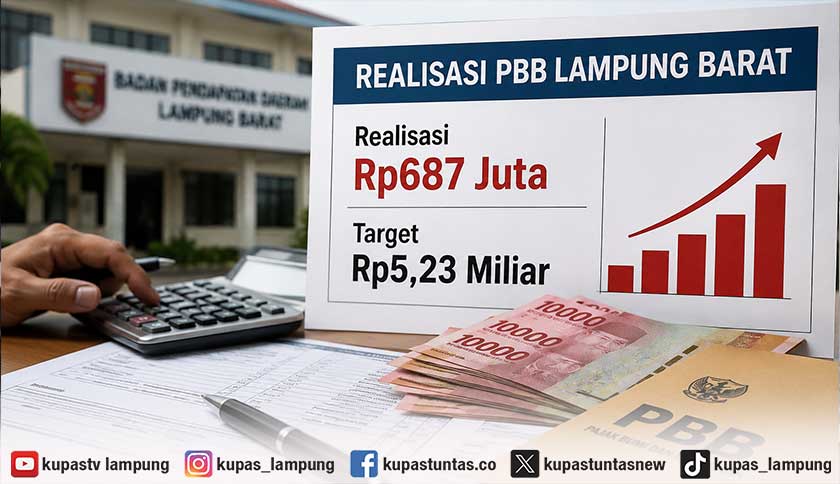 Realisasi PBB Lampung Barat Baru 13,14 Persen, Lima Kecamatan Masih di Bawah 1 Persen