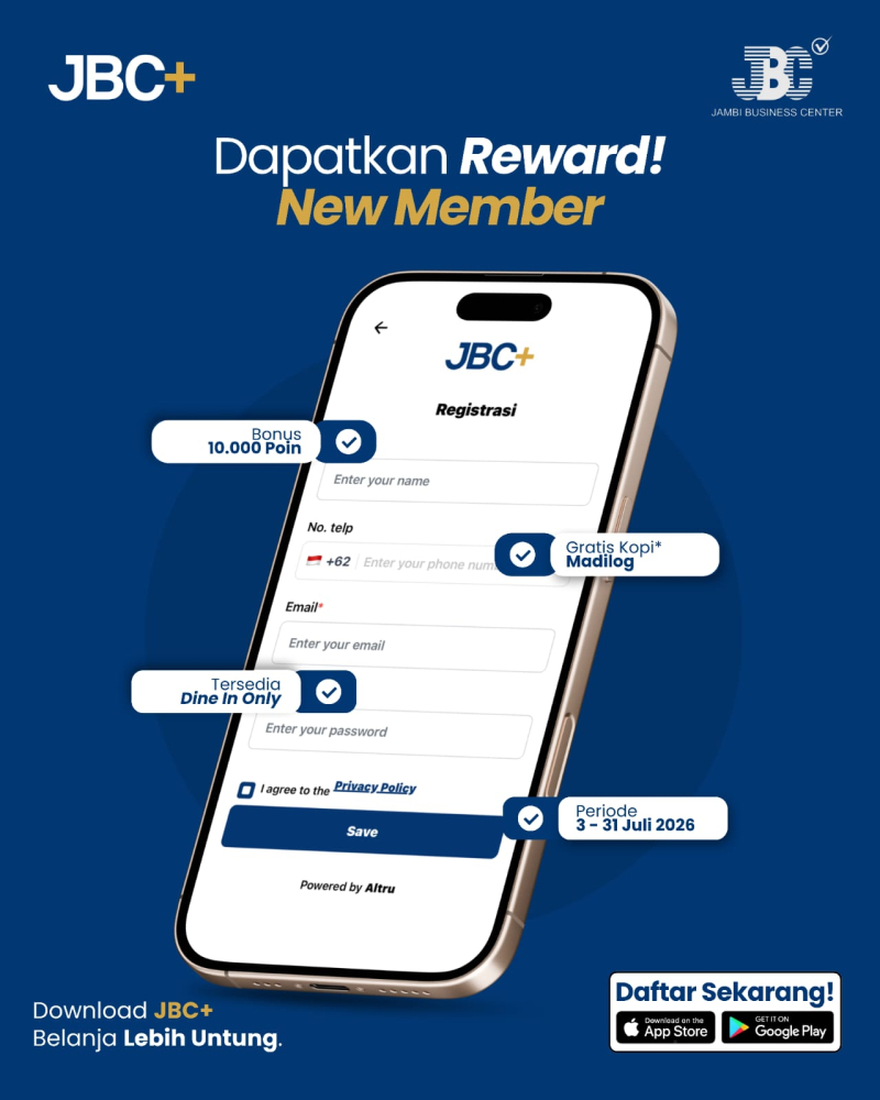 Jambi Business Center Luncurkan Aplikasi JBC+, Satu Platform untuk Promo, Poin, dan Minuman Gratis