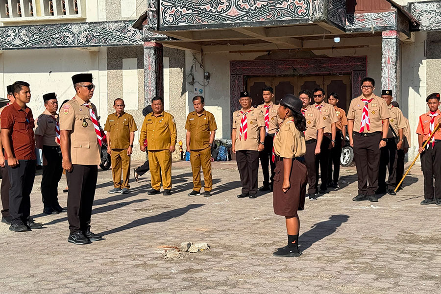 Bupati Tapanuli Utara Lepas 92 Anggota Pramuka untuk Jambore Daerah Sumut 2026 di Sibolangit