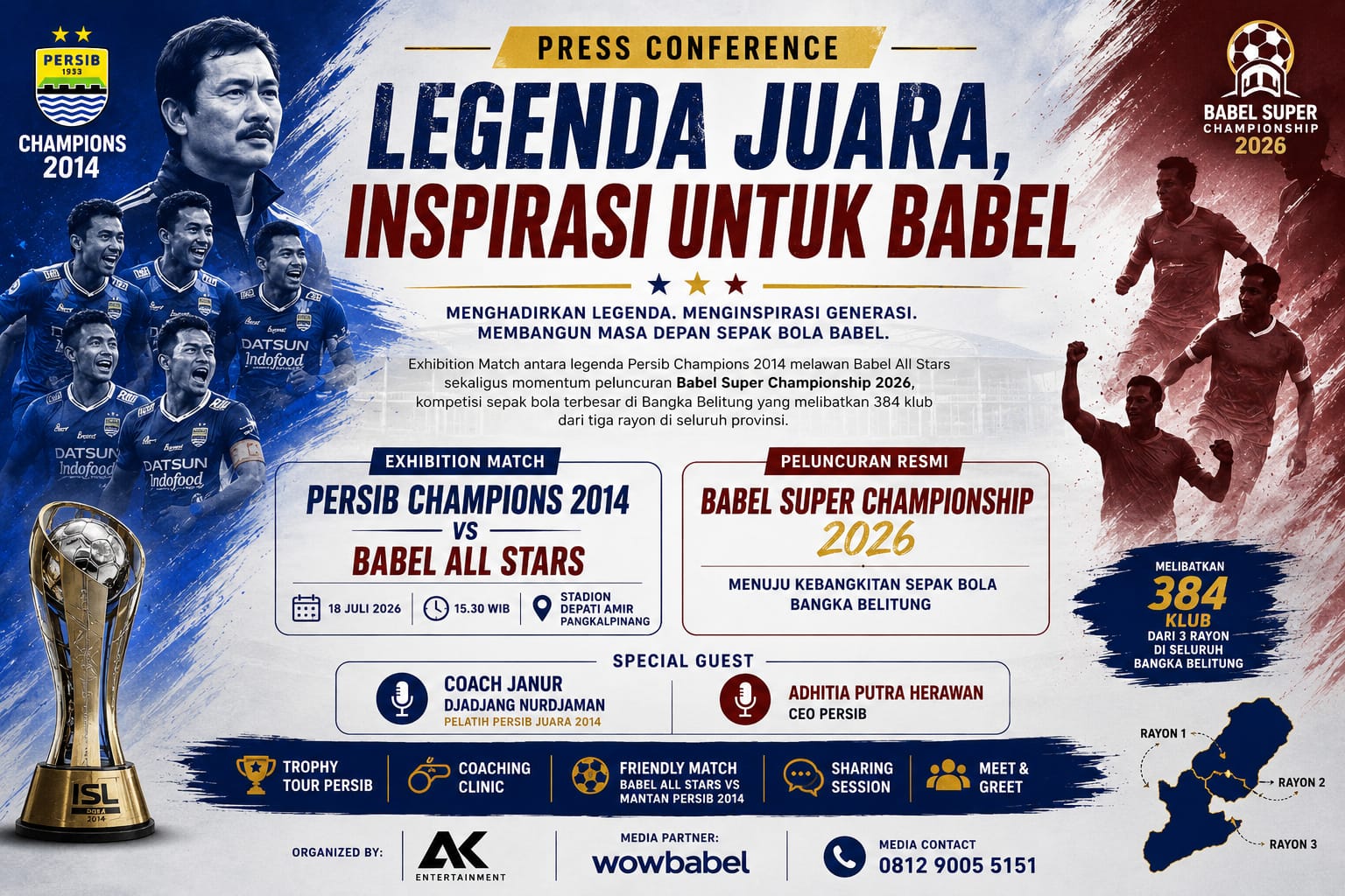 Legenda Persib 2014 Akan Hadapi Babel All Stars di Pangkalpinang, Jadi Pembuka Babel Super Championship 2026
