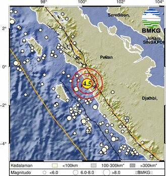 Gempa M4,5 Guncang Padang Pariaman, Warga Padang Berlarian ke Luar Rumah Saat Siang Bolong