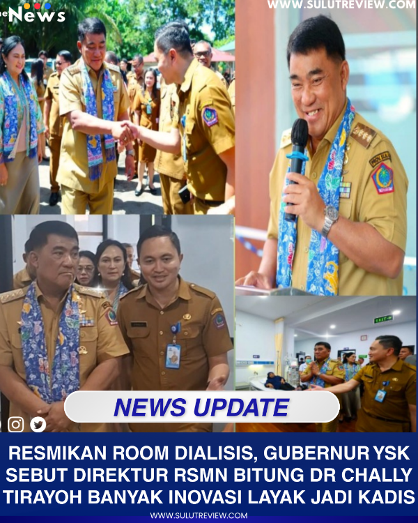 Gubernur Sulut Resmikan Unit Dialisis RSMN Bitung, Puji Inovasi Direktur Chally Tirayoh hingga Disebut Layak Jadi Kadis