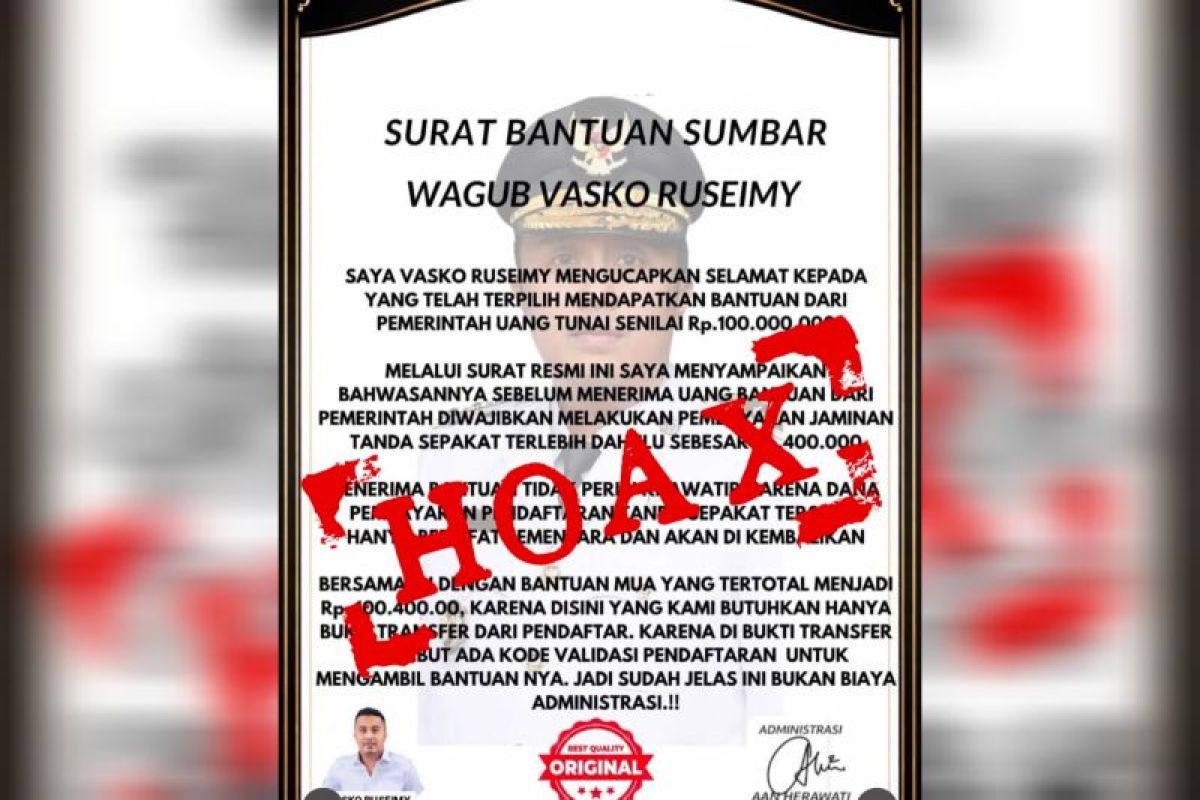 Wagub Sumbar Vasko Ruseimy Beberkan Modus Penipuan Baru Pakai AI Tiru Suaranya, Masyarakat Diminta Waspada