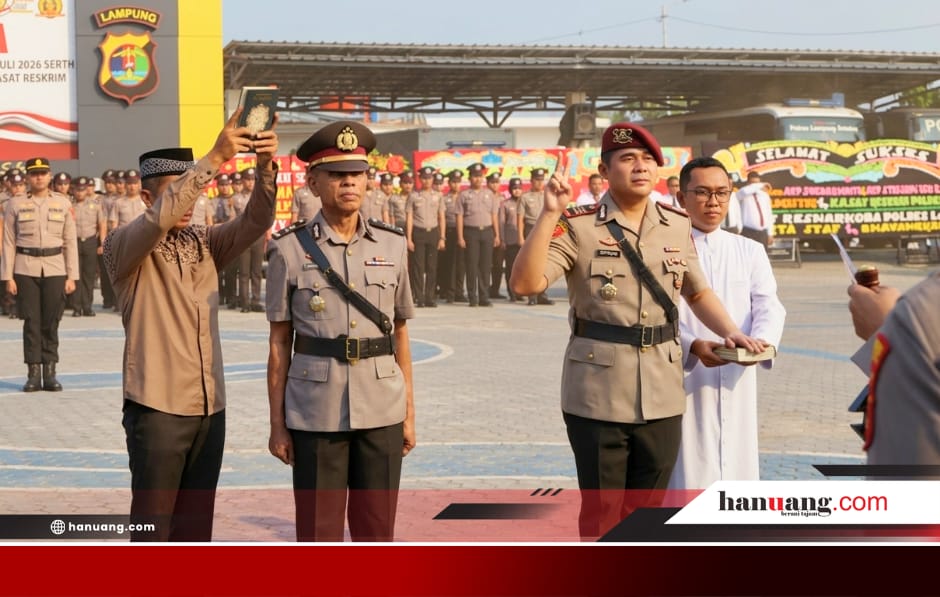 52 Personel Polres Lampung Selatan Naik Pangkat, Kapolres Ingatkan Bukan Hak Otomatis Tapi Penghargaan