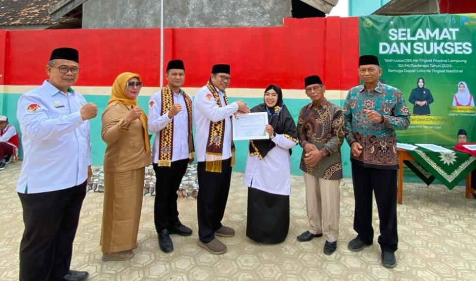 Kepala MIM Taman Cari Lampung Timur Terpilih Jadi Duta Madrasah Nasional, Apresiasi Kemenag Diserahkan Saat MATAMUDA