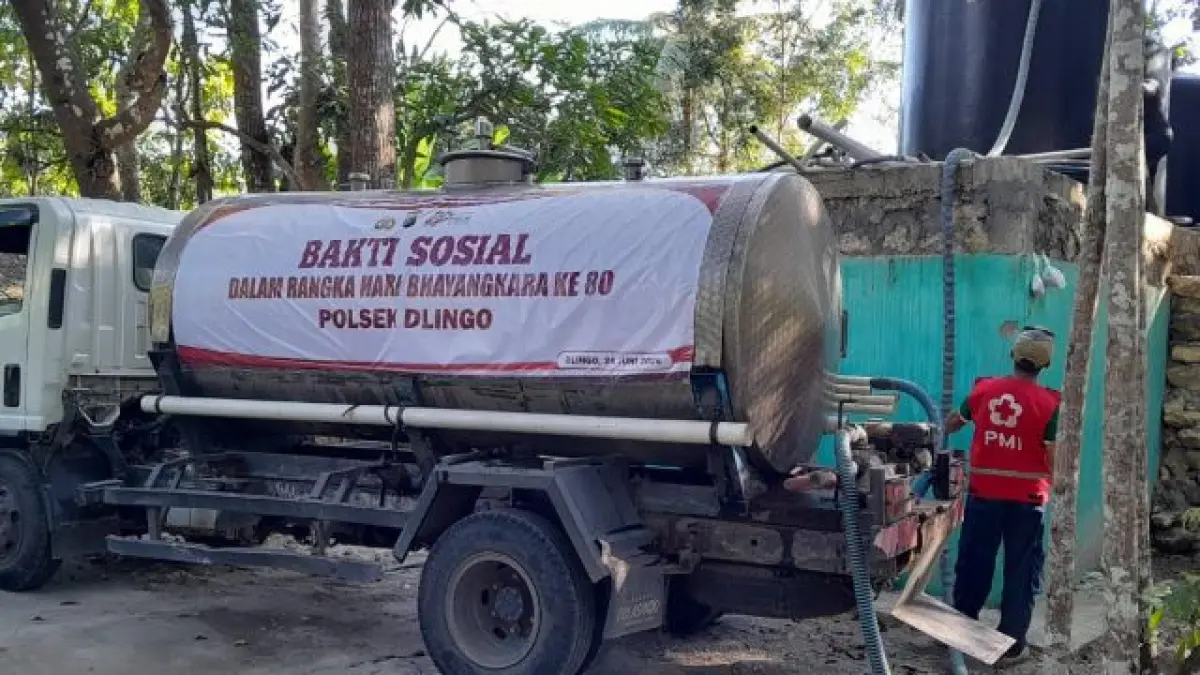 BPBD Bantul Mulai Droping Air Bersih ke Kapanewon Dlingo, 15 Ribu Liter Disalurkan untuk Warga Terdampak Kekeringan