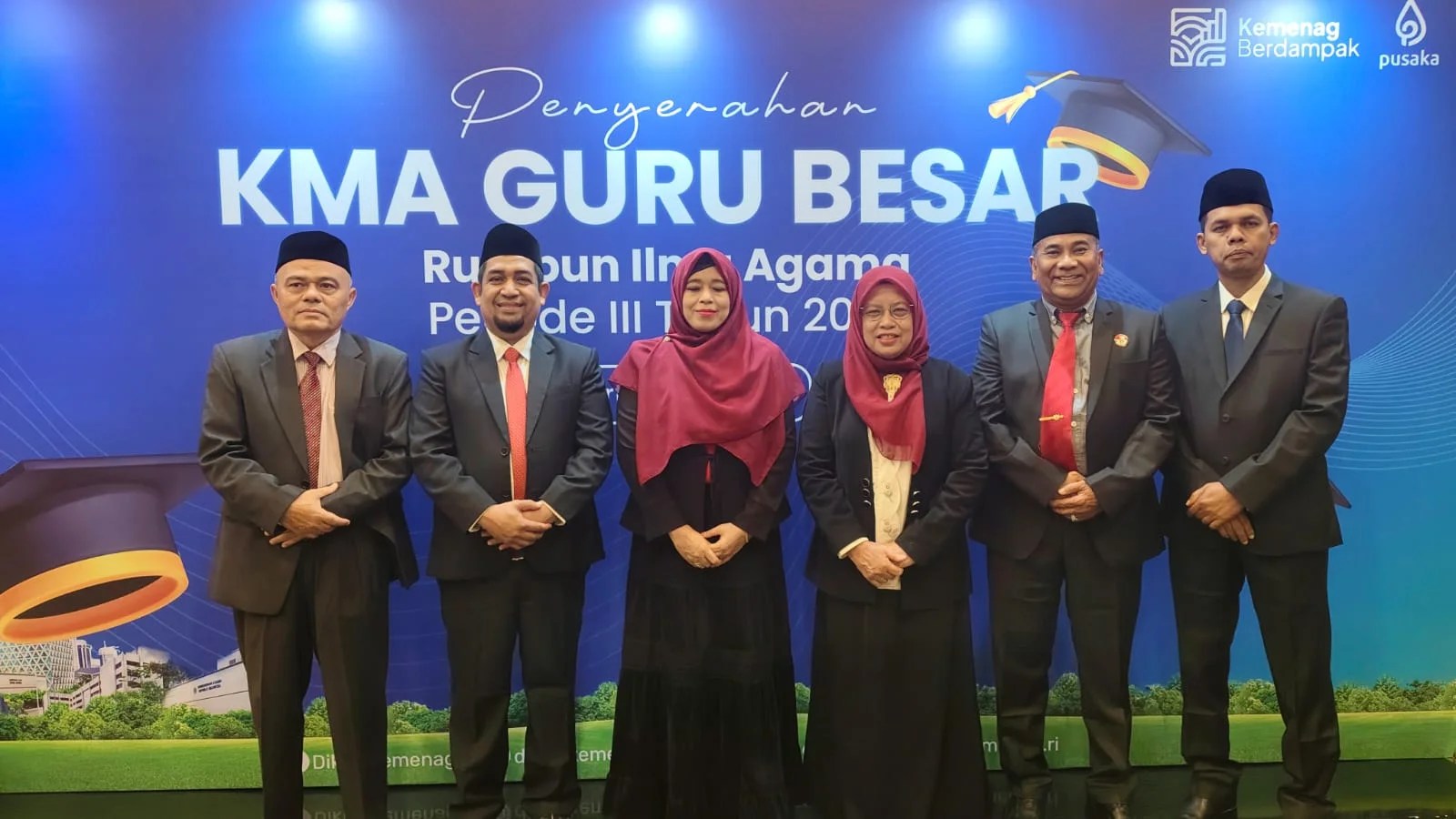 UIN Ar-Raniry Banda Aceh Kini Miliki 66 Guru Besar, Enam Profesor Baru Dikukuhkan Menag di Jakarta