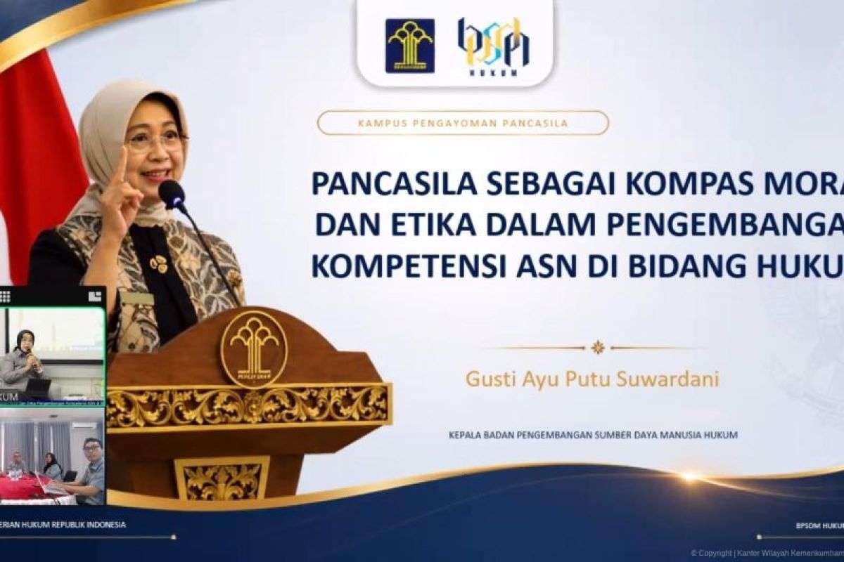 Kanwil Kemenkum Babel Gelar Pelatihan Virtual, Jadikan Pancasila Kompas Moral bagi ASN Hukum
