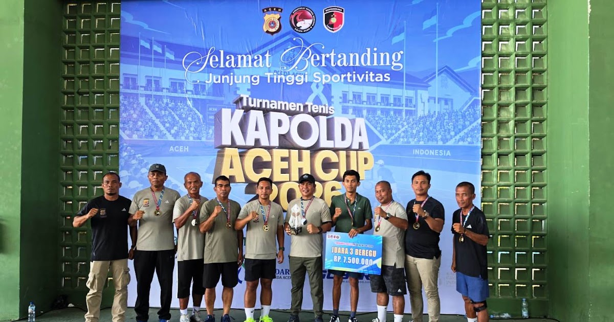 Kapolda Aceh Apresiasi Tim Tenis Polres Aceh Timur yang Raih Juara III di Kapolda Cup 2026