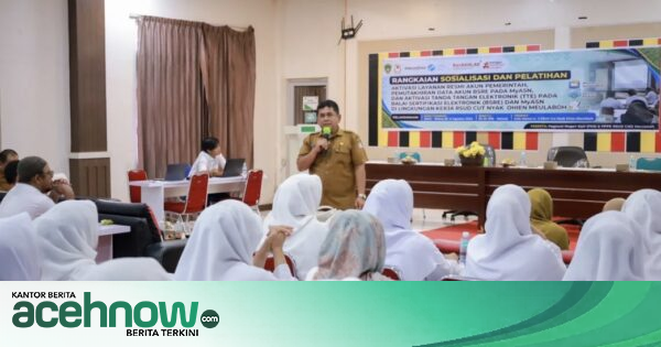 Diskominsa Aceh Barat Latih Ratusan ASN RSUD Cut Nyak Dhien Aktivasi Tanda Tangan Elektronik untuk Rekam Medis Digital