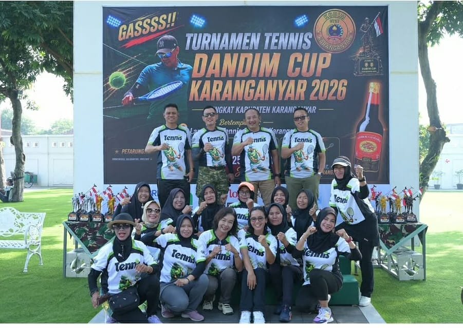 Bupati Karanganyar Buka Dandim Cup 2026, Turnamen Tenis Perkuat Silaturahmi TNI-Pemkab-Masyarakat