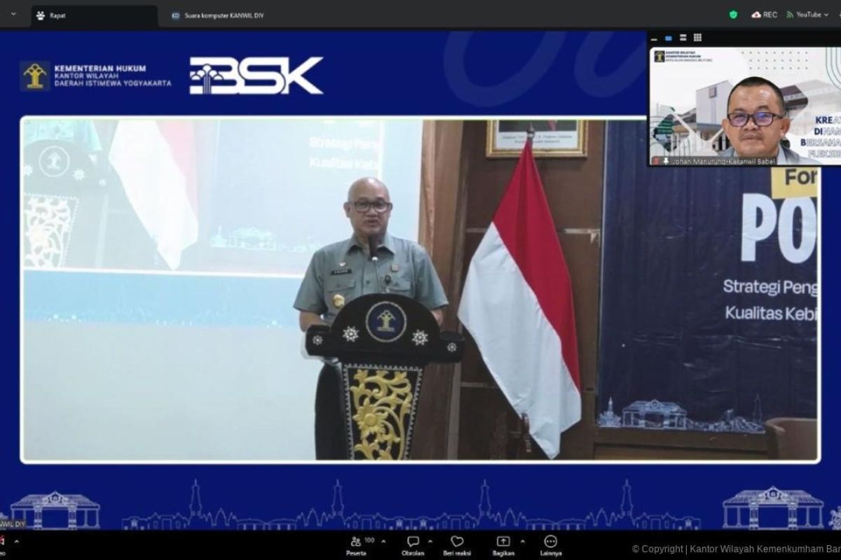 Kanwil Kemenkum Babel Ikuti Forum Strategi Kebijakan di Yogyakarta, Johan Manurung: Analis Harus Berdampak Nyata
