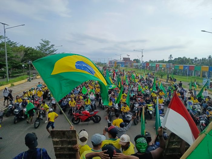 Ribuan Fans Brasil di Pulau Morotai Gelar Konvoi Akbar Sambut Laga Piala Dunia 2026 Lawan Haiti
