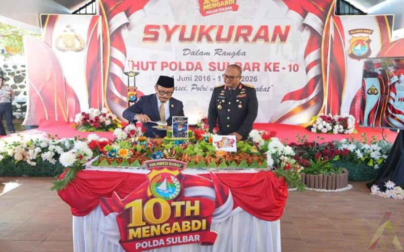 Gubernur Sulbar Suhardi Duka Titip Tiga Harapan ke Polda Sulbar di HUT ke-10: Bantu Turunkan Stunting hingga Kemiskinan