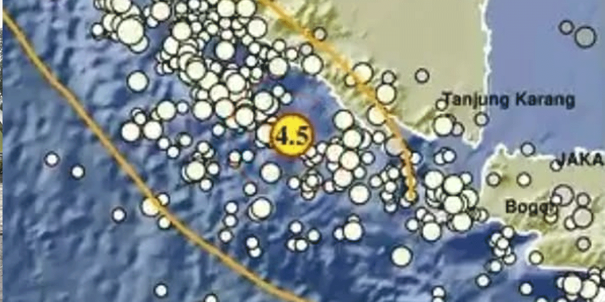 Gempa M4,5 Guncang Pesisir Barat Lampung Usai Subuh, Episenter di Laut 85 Km Barat Daya