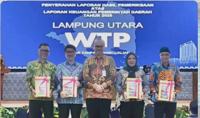 Lampung Utara Kembali Raih Opini WTP dari BPK untuk Keenam Kalinya Berturut-turut Sejak 2020