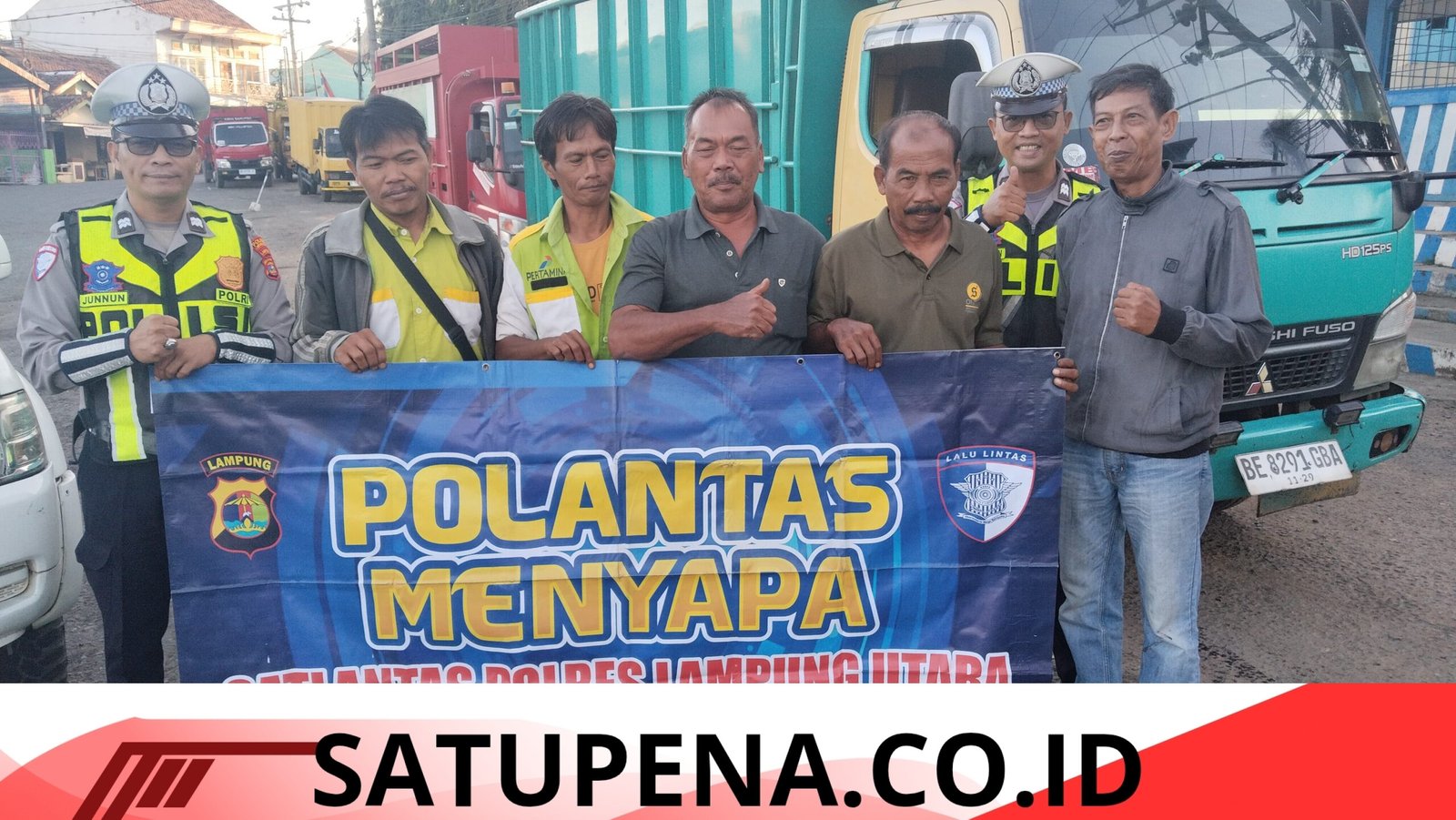 Satlantas Polres Lampung Utara Edukasi Pengemudi Truk di Rest Area Jalan Lintas Sumatera, Ingatkan Muatan Berlebih