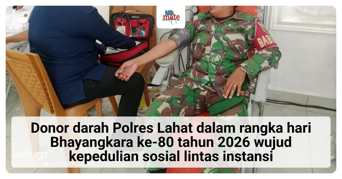 Polres Lahat Kumpulkan 52 Kantong Darah dari Aksi Donor Lintas Instansi Jelang Hari Bhayangkara ke-80
