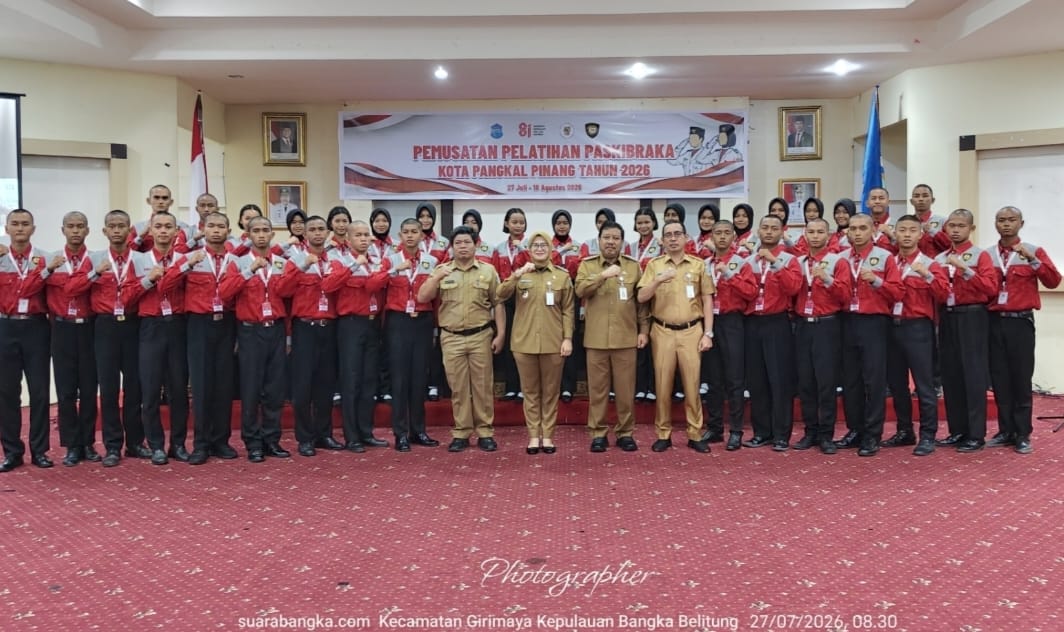Wali Kota Pangkalpinang Prof Udin Buka Diklat Calon Paskibraka 2026, Tekankan Pembentukan Karakter dan Kepemimpinan