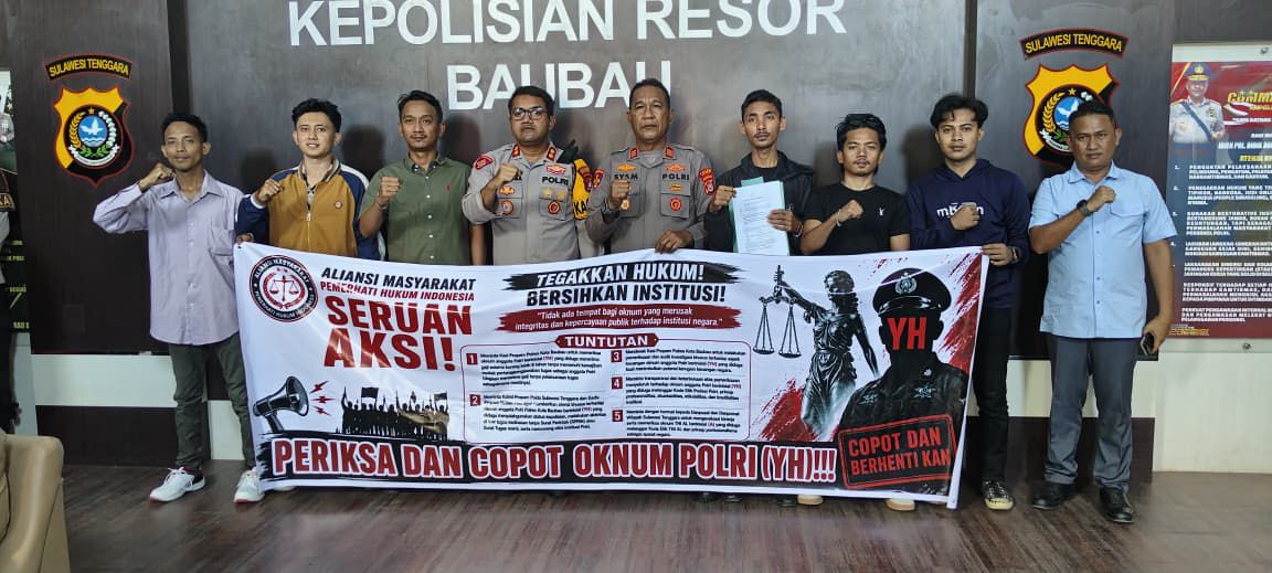 AMPHI Baubau Demo Polres dan Danposal, Tuntut Klarifikasi Dugaan Pelanggaran Etik Aparat
