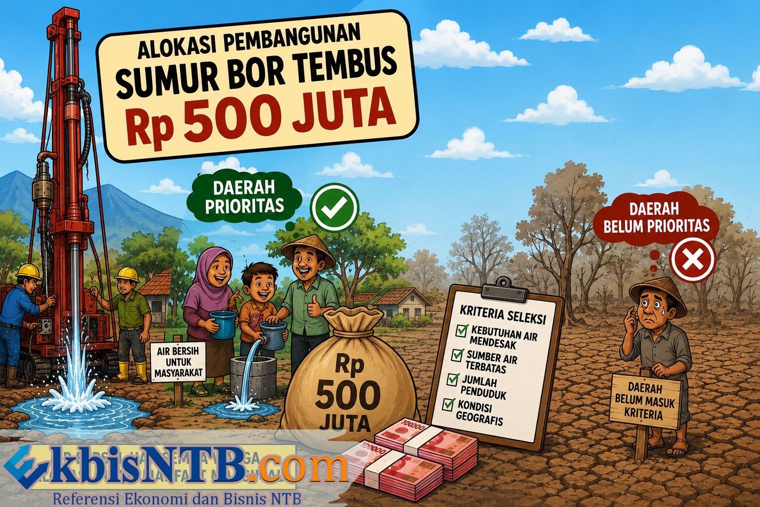 Pemprov NTB Seleksi Ketat 106 Titik Sumur Bor untuk Desa Miskin Ekstrem, Satu Lubang Bisa Tembus Rp500 Juta